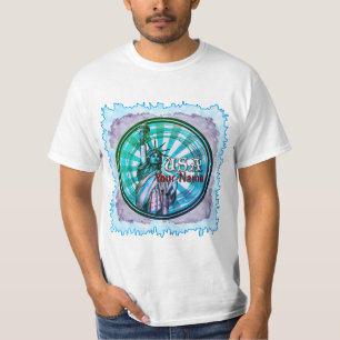 Statue Of Liberty Blue USA t-shirt