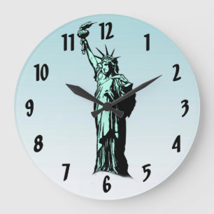 Statue of Liberty Blue Wall Clock