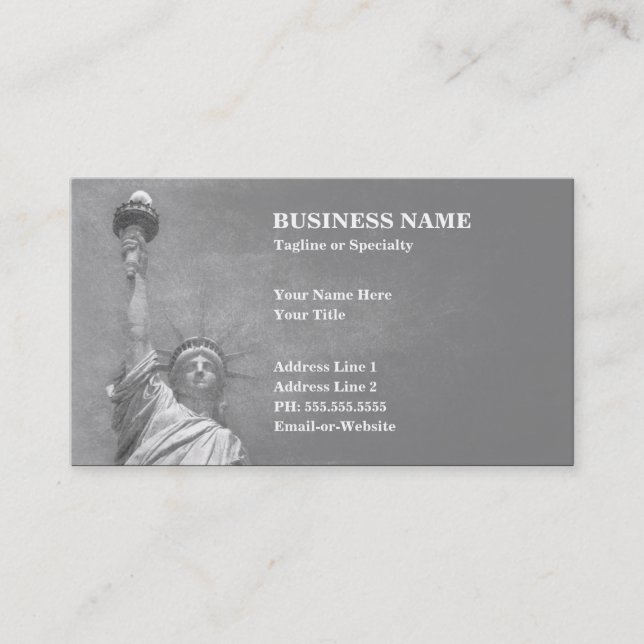 statue of liberty business card (Front)