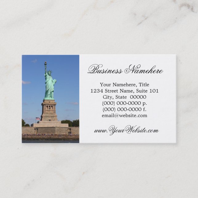 Statue of Liberty Business Cards (Front)