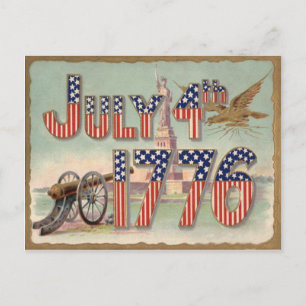 Statue of Liberty Cannon Stars & Stripes Postcard
