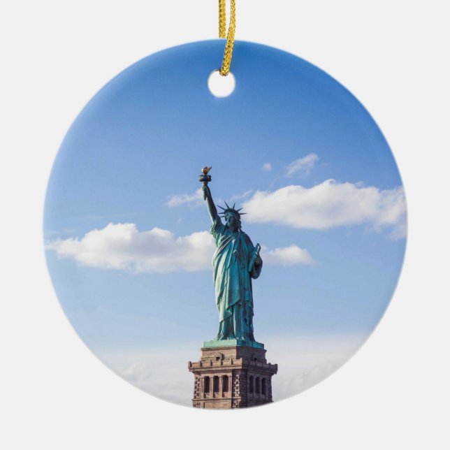 Statue of Liberty Ceramic Tree Decoration (Front)