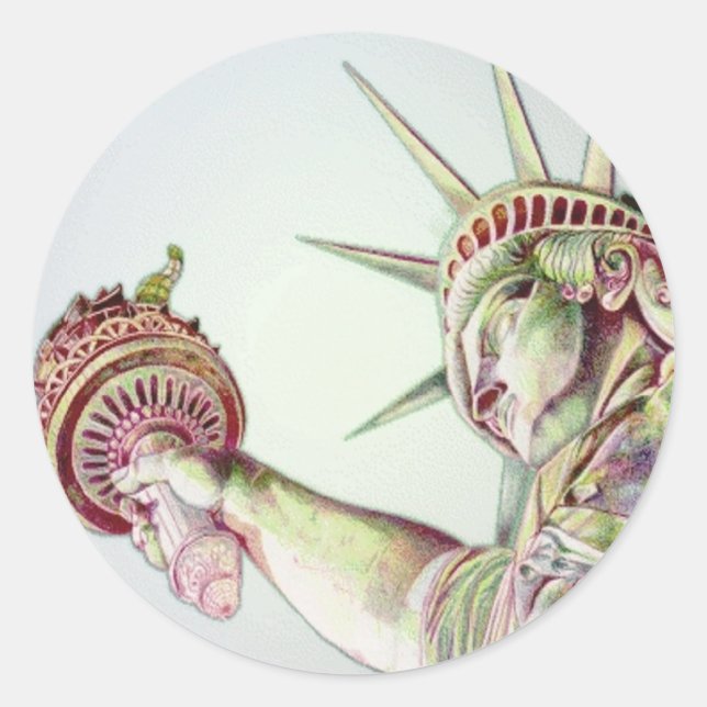 Statue Of Liberty Classic Round Sticker (Front)