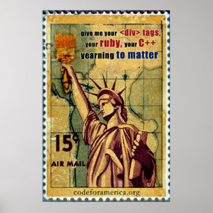 Statue of Liberty/Code Poster