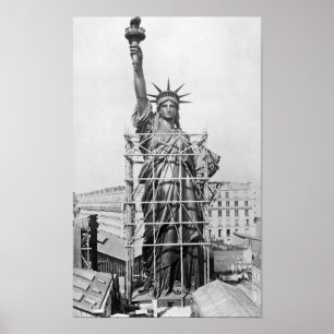 Statue of Liberty Construction - Paris - 1884 Poster