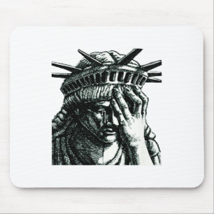 Statue Of Liberty Crying Anti Trump Resist No Musl Mouse Mat