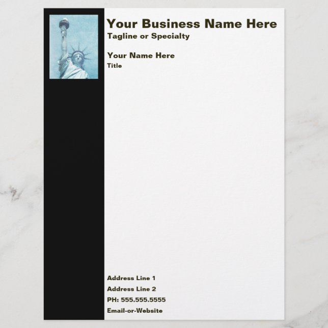 statue of liberty custom letterhead (Front)