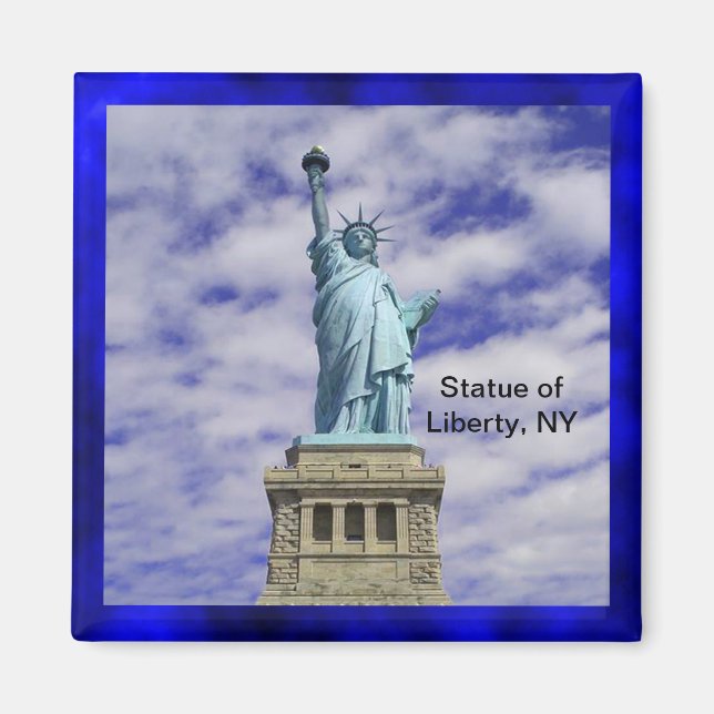 Statue of Liberty, Ellis Island, New York Magnet (Front)