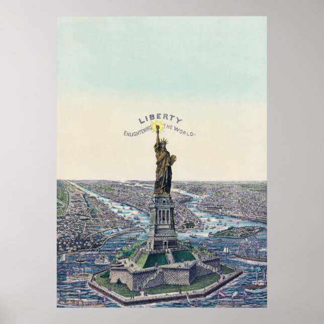Statue of liberty enlightening the world poster (Front)
