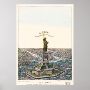 Statue of liberty enlightening the world poster