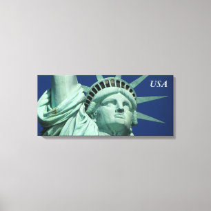 Statue of Liberty Face USA Canvas Print