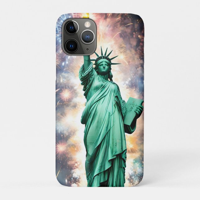 Statue Of Liberty Fireworks Independence Day, Boys Case-Mate iPhone Case (Back)