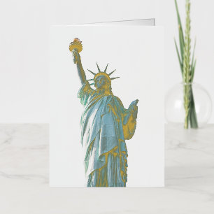 Statue of liberty foil greeting card