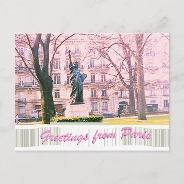 Statue of Liberty from Paris Postcard (Front)