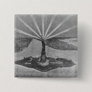 Statue of Liberty, from 'The Graphic' 15 Cm Square Badge