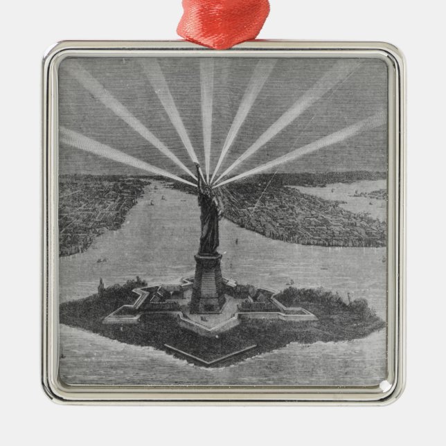 Statue of Liberty, from 'The Graphic' Metal Tree Decoration (Front)