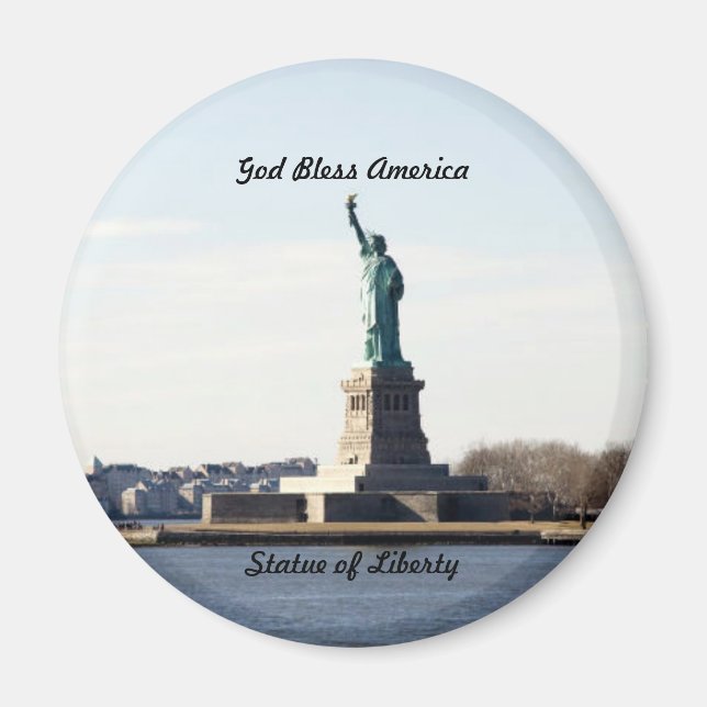 Statue of Liberty, God Bless America Magnet (Front)