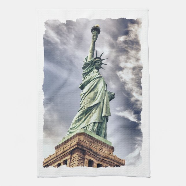Statue of Liberty hand towel (Vertical)