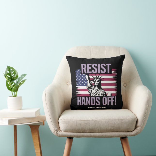 Statue of Liberty Hands Off Protest Resistance  Cushion (Chair)