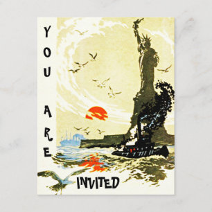 STATUE OF LIBERTY HARBOR INVITATION EZ2 CUSTOMIZE