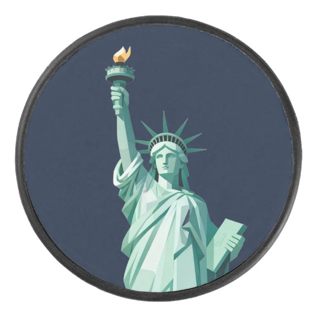 Statue of Liberty Hockey Puck (Front)