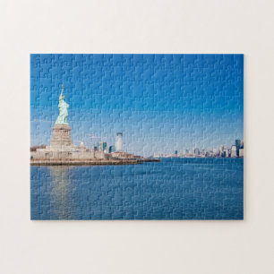 Statue of Liberty, Hudson River and Manhattan Jigsaw Puzzle