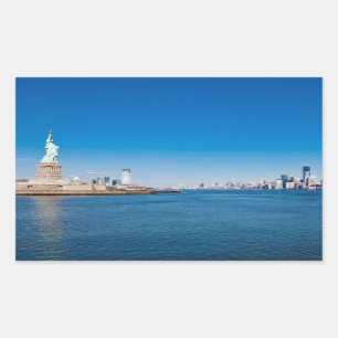 Statue of Liberty, Hudson River and Manhattan Rectangular Sticker
