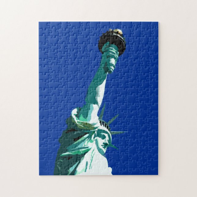 Statue of Liberty Illustration Art Jigsaw Puzzle (Vertical)