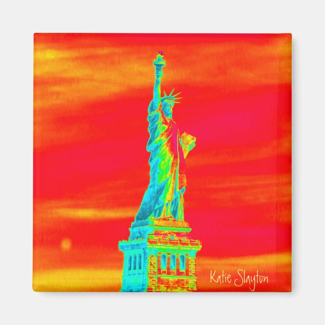 Statue of Liberty in New York Harbour Magnet (Front)