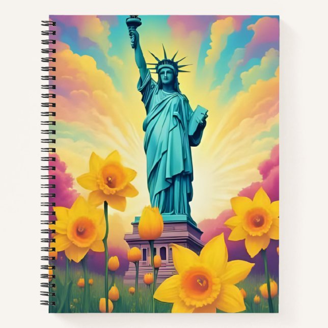 Statue of Liberty in Spring Notebook (Front)