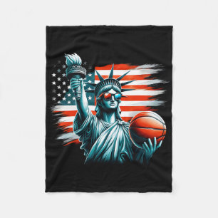 Statue Of Liberty Independence Day 4th Of July Ske Fleece Blanket