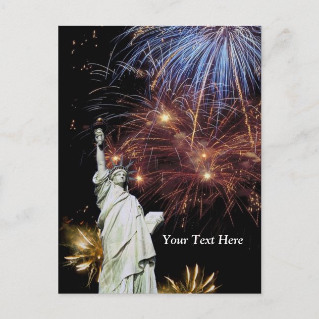 Statue of Liberty - Independence Day Celebration Postcard (Front)