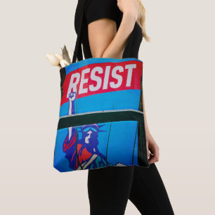 Statue of Liberty Inscription, RESIST grocery Tote Bag