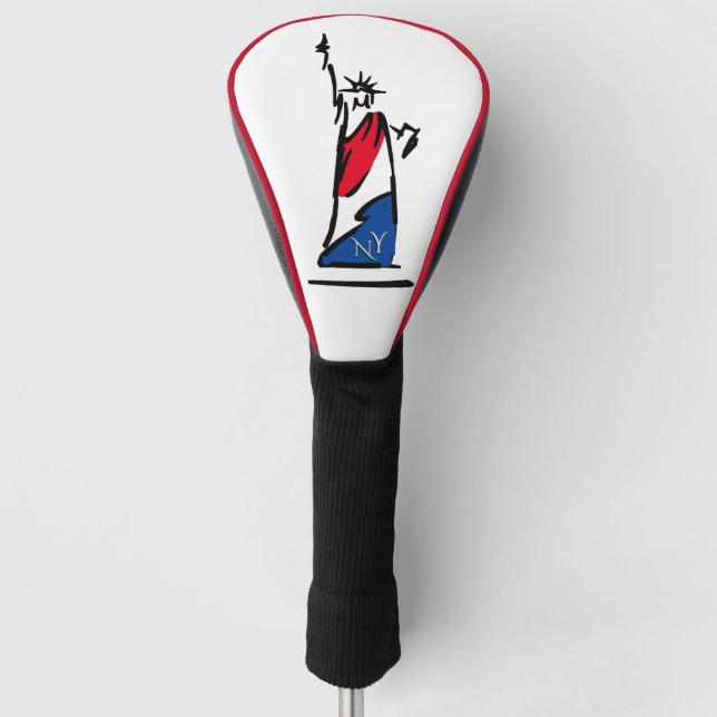 Statue of Liberty / Lady Liberty Stripes Golf Head Cover (Front)