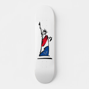 Statue of Liberty / Lady Liberty Stripes Skateboard