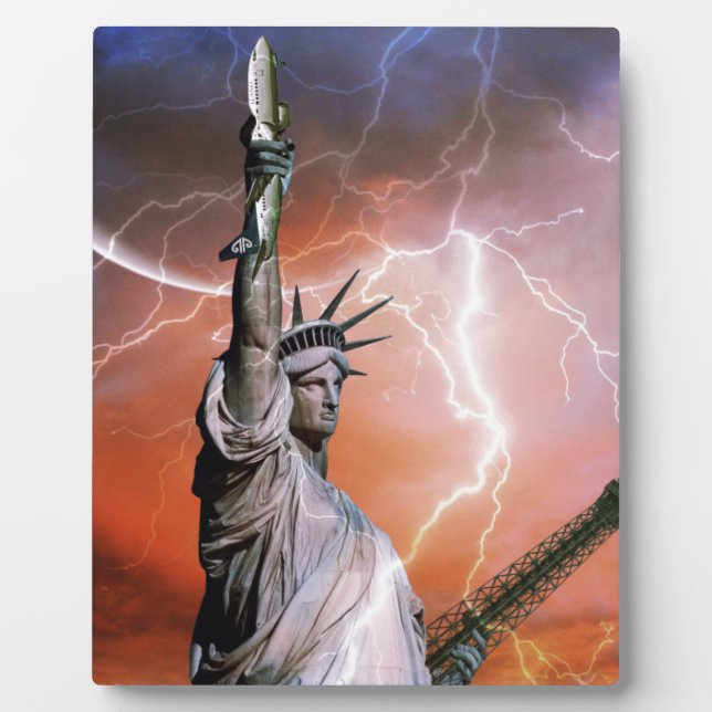Statue of Liberty Lightening. Plaque (Front)