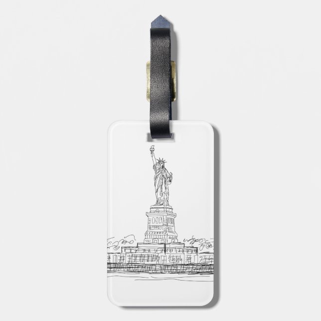 Statue of Liberty Luggage Tag (Back Vertical)