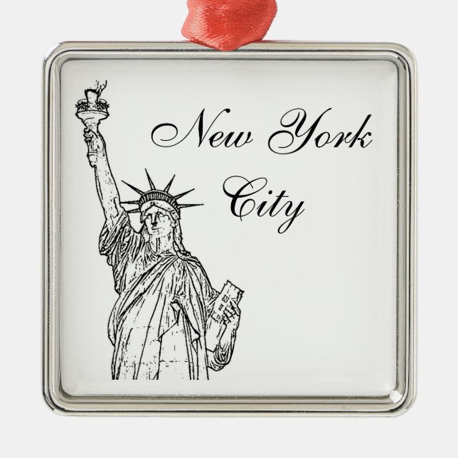 Statue of Liberty Metal Tree Decoration (Front)