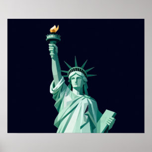 Statue of Liberty Minimalist Geometric Poster