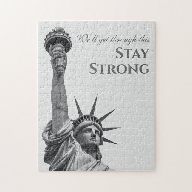 Statue of Liberty Motivational NY Stay Strong Jigsaw Puzzle (Vertical)