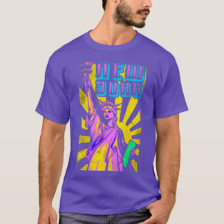 Statue of Liberty Neon Colors T-Shirt