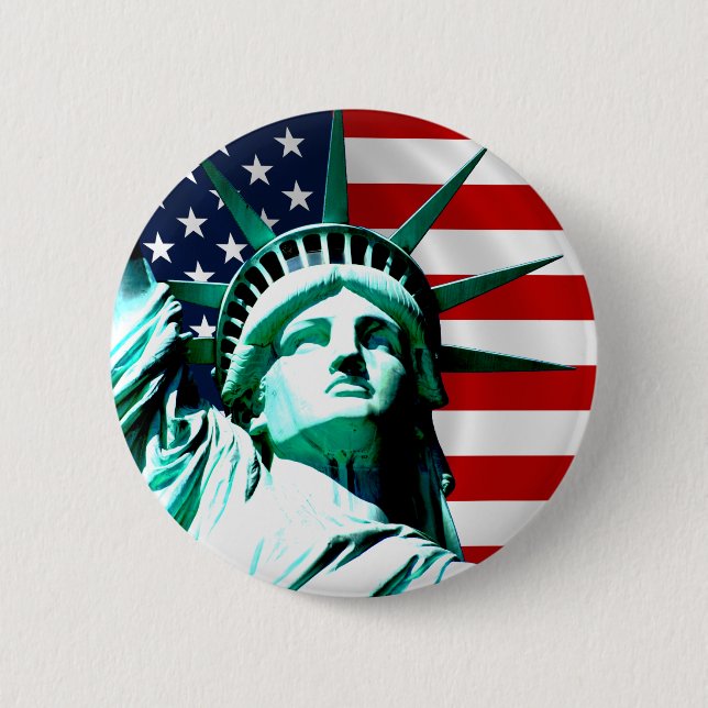 Statue of Liberty, New York 6 Cm Round Badge (Front)