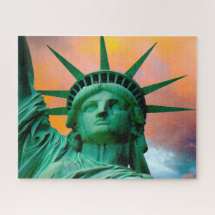 Statue of Liberty New York.Christmas Greetings Jigsaw Puzzle
