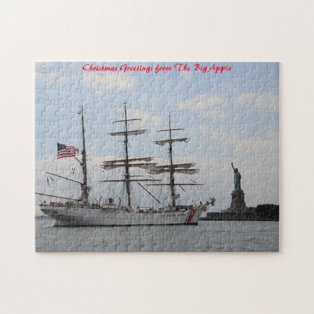 Statue of Liberty New York.Christmas Greetings Jigsaw Puzzle (Horizontal)