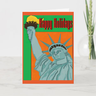 Statue of Liberty New York Christmas Holiday Card