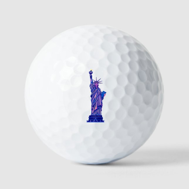 Statue of Liberty-New York City-4th of July- Golf Balls (Front)