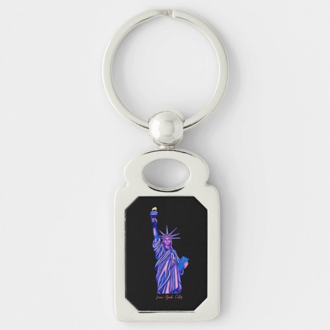 Statue of Liberty-New York City-4th of July- Key Ring (Front)