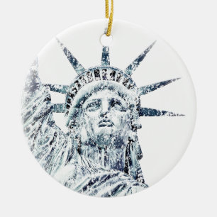 Statue of Liberty New York City Ceramic Tree Decoration