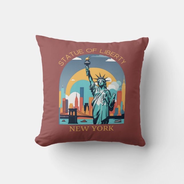 Statue of Liberty, New York City Cushion (Front)
