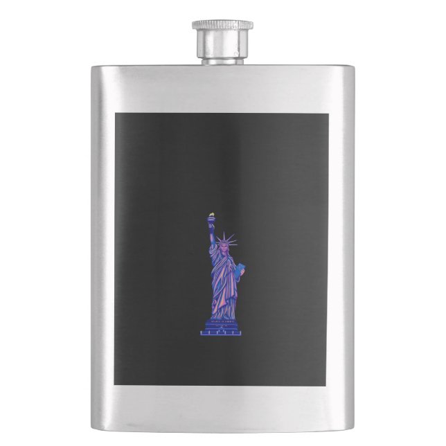 Statue of Liberty-New York City-Landmark- Hip Flask (Front)